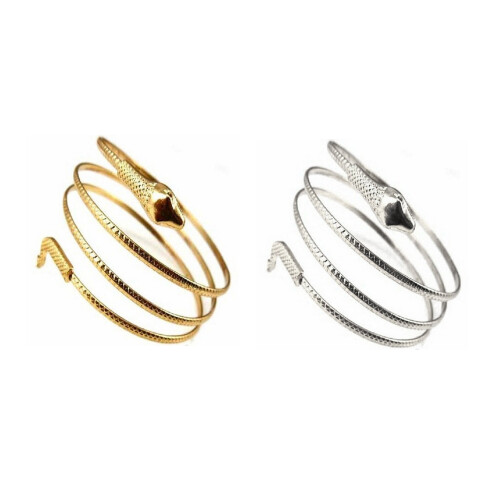 Modespolad Ormspiral öVerarmsmanschett Armband Armband Armband Silver 1