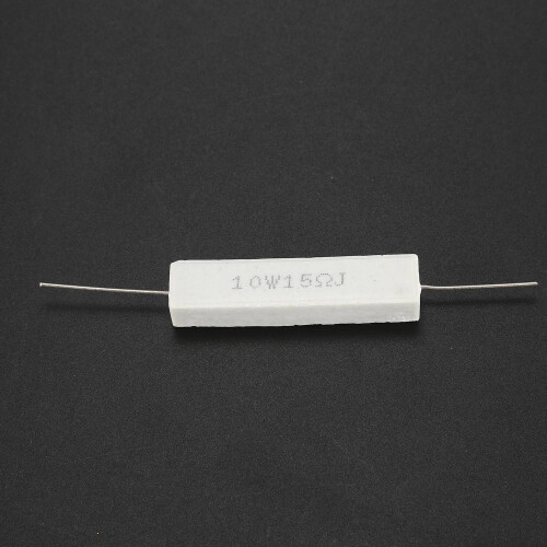 10 Pcs Fixed Ceramic Cement Resistors 15 Ohm 10W Watt 5% 2