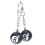 2x billiard  key chain key ring happy No. 8 8
