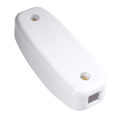 Compact White Plastic In- Cord Light Lamp 1