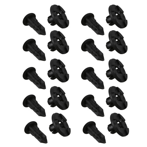 10 x Plastic Fastener Clip 8mm For