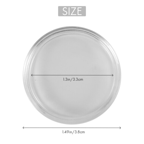 10 pcs Small round transparent plastic coin capsules box 33mm 2