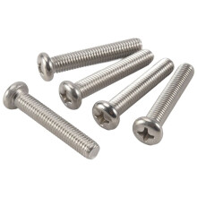 M8 x 45mm 304 Stainless Steel Phillips Machine Screw Bolt 5pcs