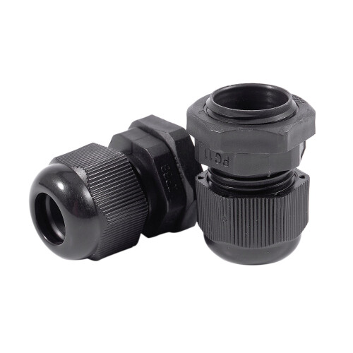 50 x Black Plastic Waterproof Connector PG11 5-10mm Diameter Cable Gland 2