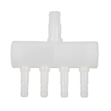 Plastic 4 Way Aquarium Oxygen Tube Fitting Splitter Manifold Tap Valve