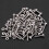 50Set M2x10mm Hex Socket  Knurled Cap Screws Bolts Nut 7