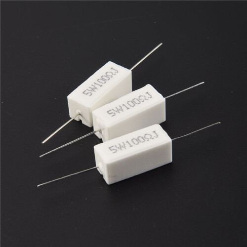 10x Wirewound Ceramic Cement Resistors 100 Ohm 5W Watt 5% 1