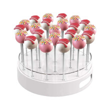 Cake Pop Stand 22Hole Round Clear Acrylic Lollipop Holder for Weddings Parties Elegant Dessert Display
