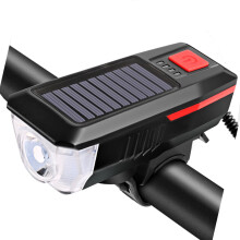 Phare avant solaire pour vélo 2000 mAh ABS taille unique USB
