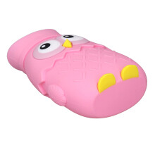 Cartoon Silicone Hot Water Bottle Pink 16x10.8cm Warmth for Winter