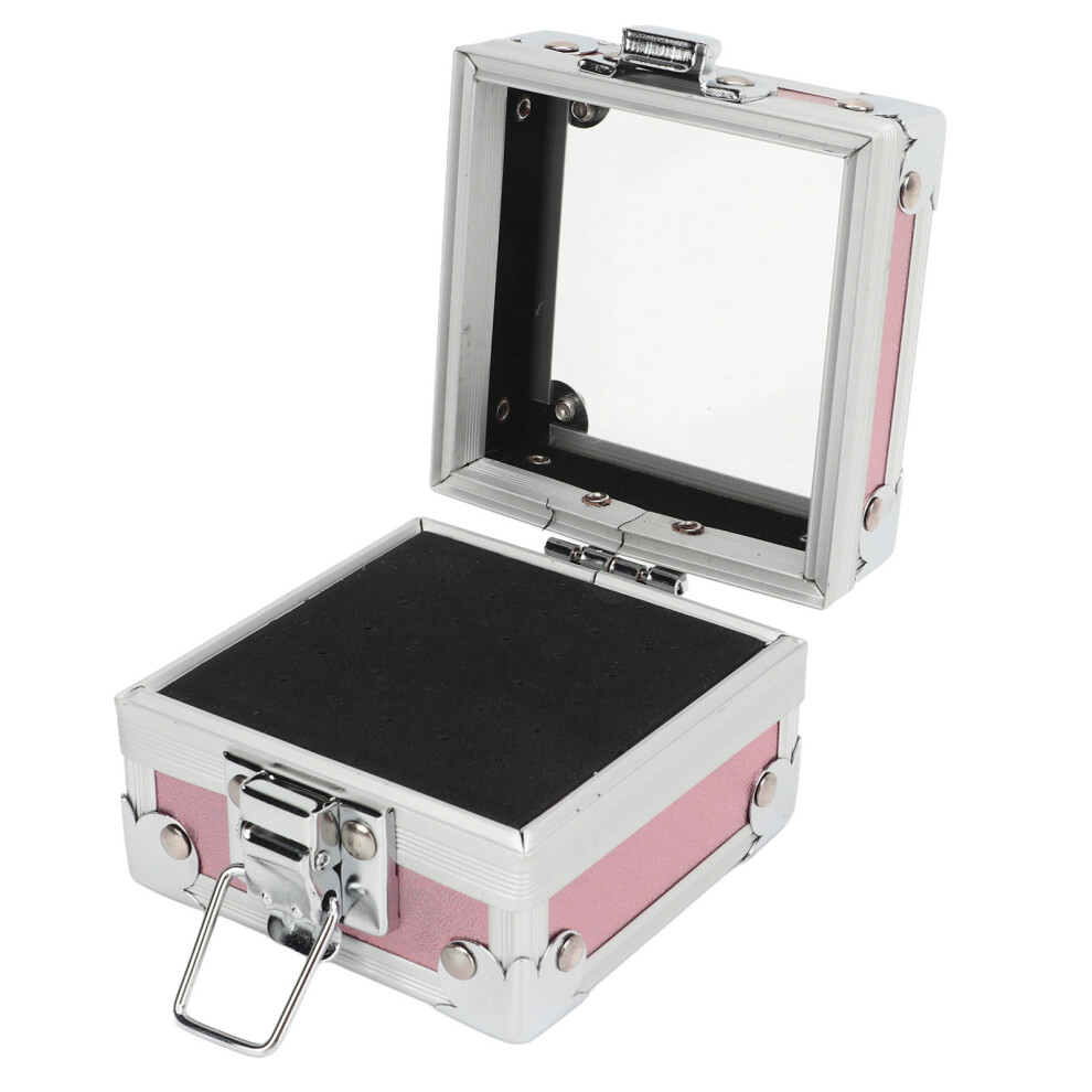 Pink Aluminum Alloy Nail Drill Bits Holder Container 25 Holes Organizer