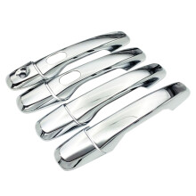 8PCS ABS Silver Chrome Outer Side Door Handle Cover Trim with Hole for Explorer 2011-2018