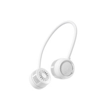 Portable Neck Fan with 360 Adjustable Airflow, Bladeless Safety Design, USB Rechargeable, White