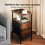 Levede Bedside Table Side Cabinet Storage Nightstand Charging Station 2 Drawers 4