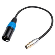 2X 3-Stifts XLR Hane Till XLR Hona Adapterkabel Balanserad Sladd för Inspelning, Högtalarsystem, Radiostation, 1 Fot/0,3 M