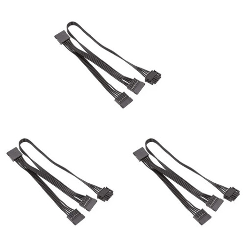 3X Câble D'Alimentation Périphérique  5 Broches à 3  pour Bloc D'Alimentation Modulaire Enermax