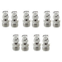 10 Pcs BNC Male Plug to UHF SO239 Female RF Coaxial RF Connector