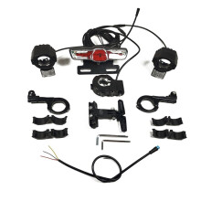 Elcykel 12V-72V Dubbla Strålkastare Fram Bak Blinkersljus Ebike Konverteringssatser DIY Custom Version