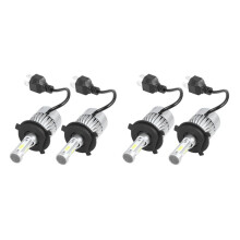 2 Pares S2 H4 72W 8000LM LED Faros de Coche Bombillas de Haz Alto/Bajo 6000K