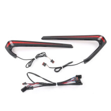 Motorcycle Rear Saddlebags Tracer LED Indicators Turn Brake Lights FOR Low Rider ST FXLRST El Diablo Red