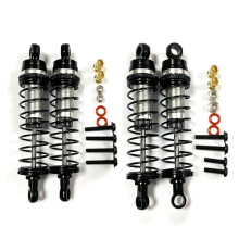 Amortiguador de Impacto Delantero y Trasero de Metal para Losi 1/18 -T 2.0 1/16 -B RC Truck Car Upgrades Parts, Negro