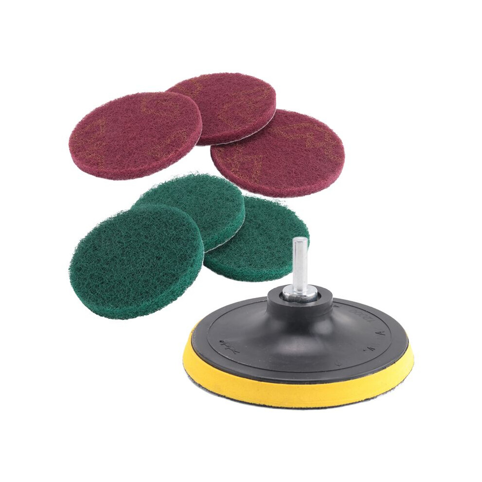 5 Inch Drill Power Brush Tile Scrubber Scouring Pads Cleaning Kit, Heavy Duty Household Cleaning Tool (Drill Not Included) 4713711575946