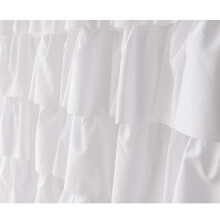 Ruffig Duschdraperi Heminredning Mjuk Polyester, Dekorativa BadrumstillbehöR Perfekt för Duschar och Badkar Vit, 71 Tum X 71 Tum
