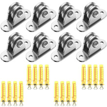 Carbon Steel Pulley Block, Small Pulley Block Silent Pulley, Material Handling and DIY Kits Moving, 8PCS