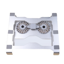 Elevates Laptop Cooling Platform With Noiseless Fan and-Silver