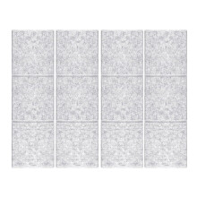 Ensemble de 12 panneaux muraux en mousse acoustique-gris argenté