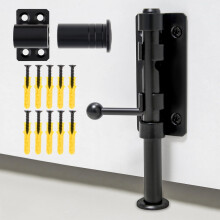 Heavy Duty Stainless Steel Barrel Bolt Lock with Padlock Hole for Gate, Barn Door, Wooden Fence