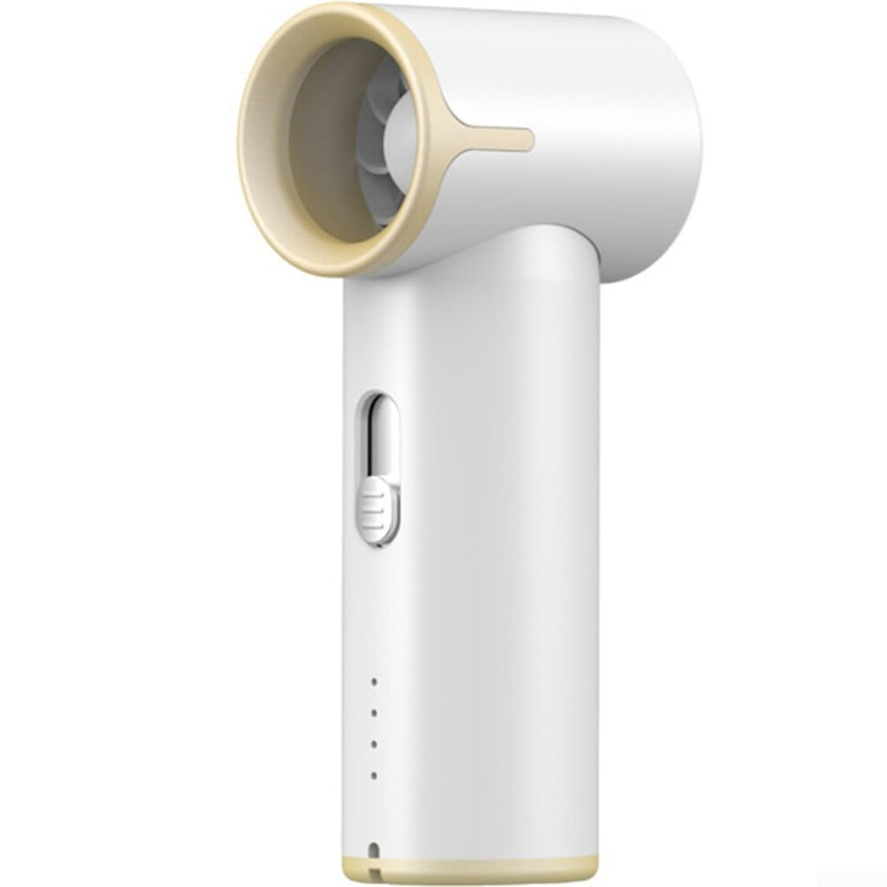 Handheld Mini Fan With Leafless Safety Design For Outdoor Travel, Quiet And Rechargeable, White 9771547231714