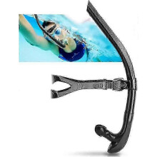 Tubo di呼吸 per allenamento nuoto adulti con design a cono per ridurre la resistenza al flusso d'acqua nero
