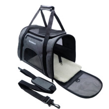 Tecageaon Soft Pet Carrier Cat Carrier Dog Carrier for Small Dogs Cats Kitten Dogs Puppies,Escape-Proof,Airline Approved for Travel,Breathable,5 Mesh