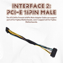 PSU ATX 24Pin to 16Pin Mainboard Power Supply Adapter Cable 18awg 30CM for Motherboard