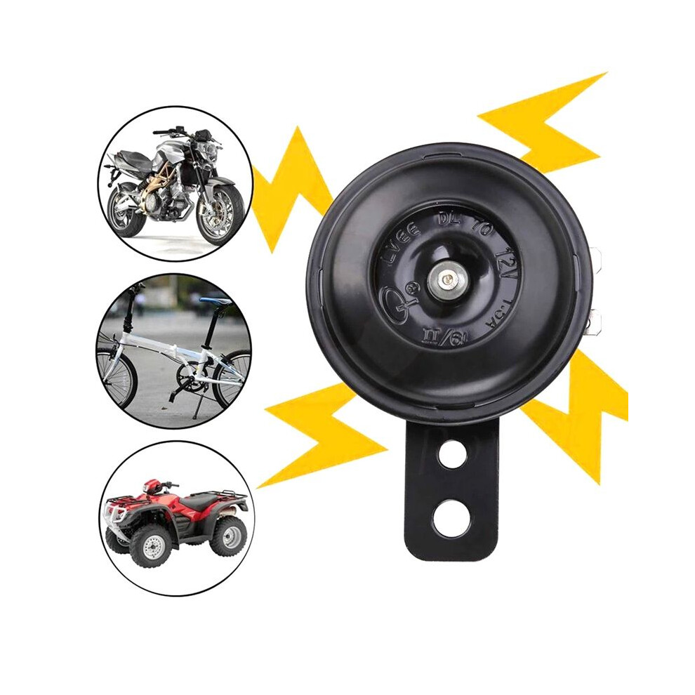 2Pcs Motorcycle Electric Horn Universal Waterproof Round Loud Horn Speakers 12V Horn 1.5A 105Db Signal 4713160637202