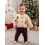 (9-12 Months, Beige) Χριστουγεννιάτικη ζακέτα Santa τον χειμώνα 4