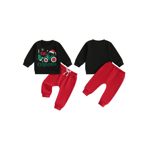(3-4 Years, Red) Conjunto de ropa y pantalón. 1