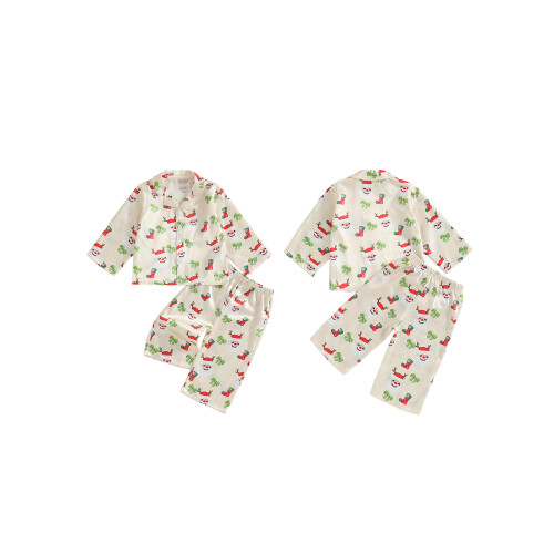 (2-3 Years, Beige) Weihnachtspyjama-Set für Kleinkinder elastischem Bund. 1