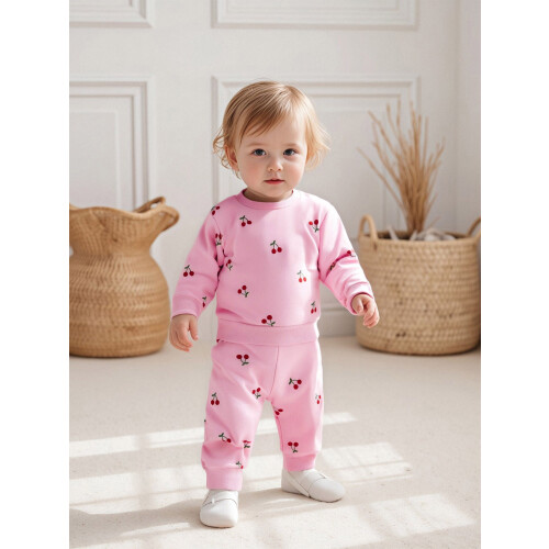 (12-18 Months, Pink) Ensemble 2 pièces pour l'hiver. 2