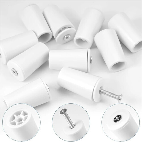 24Pcs White Plastic Roller Shutter Stopper Set for Window Blinds, Durable Weatherproof Design 1