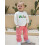 (18-24 Months, White) Φθινοπωρινά ρούχα για καρό παντελόνι. 3