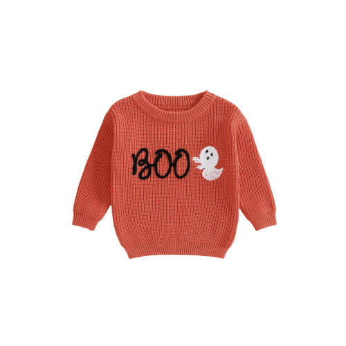 (6-9 Months, Orange) Πουλόβερ Halloween για ζεστά ρούχα