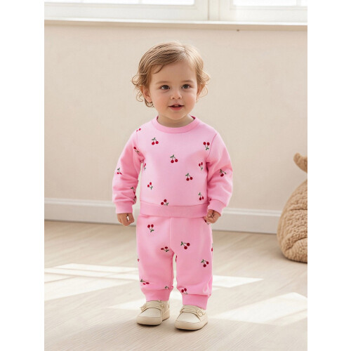 (12-18 Months, Pink) Ensemble 2 pièces pour l'hiver. 1