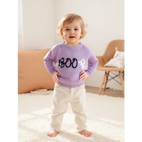 (6-9 Months, Purple) Πουλόβερ Halloween για ζεστά ρούχα 2