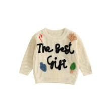 (9-12 Months, Beige) Sweter świąteczny dla dla niemowląt