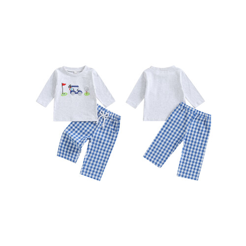 (6-12 Months, Gray) Φθινοπωρινά ρούχα για καρό παντελόνι 1