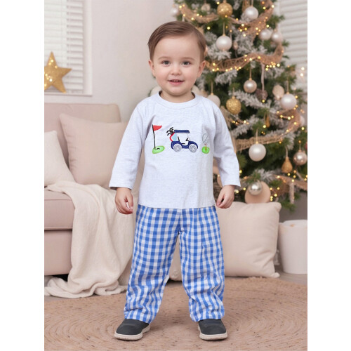 (12-18 Months, Gray) Φθινοπωρινά ρούχα για καρό παντελόνι 2