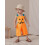 (3-4 Years, Orange) Φόρμα Halloween για κορίτσια, πορτοκαλί σορτς με τυπωμένη κολοκύθα. 4