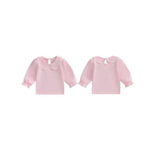 (5-6 Years, Pink) Φθινοπωρινό T-shirt νήπια φαρδιά μπλούζα 1